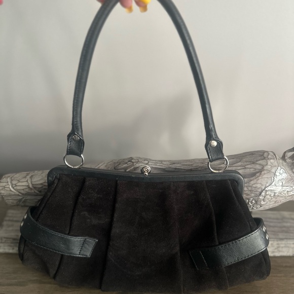 LS: Randolph Duke EUC+ “The Look” Black Shoulder Bag - Picture 2 of 5
